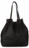 Bőr táska shopper bag Genuine Leather fekete 1158